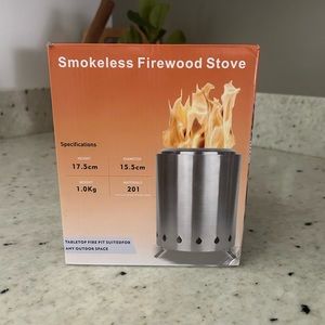 Smokeless firewood stainless steel